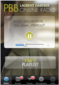 Laurent Garnier, Iphone App Laurent Garnier, Iphone App, Screenshot